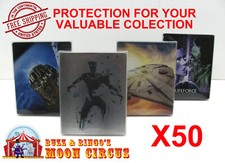 50x 4K UHD STEELBOOK NO J-CARD SIZE 4K3 - CLEAR PLASTIC BOX PROTECTORS SLEEVE