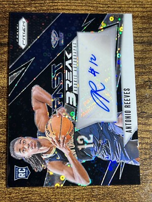 ANTONIO REEVES 2024-25 Panini Prizm Fast Break Black Disco Refractor Auto 1/1 RC