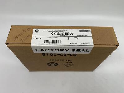 Allen Bradley 1756L71 1756-L71 ControlLogix 2MB Controller Series: B Factory Sea