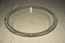 Piatto/piatto torta vintage PYREX 210 vetro trasparente 1 3/4' profondità made in USA BORDO PIATTO