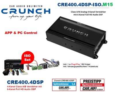 Crunch CRE400.4DSP-ISO.M15 DSP Amplifier Compatible With Opel Adam 2013