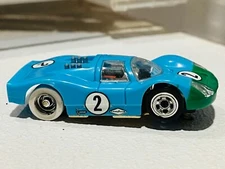 Tyco Porsche 908 Blu/Grn slot car. Good condition. Runs. Fits AFX AW LL Aurora.