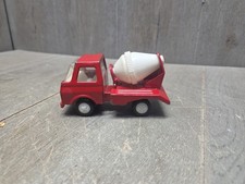 Vintage 1970s Buddy L Cement Mixer Truck Red Pressed Steel 4"