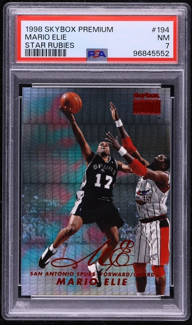 1998 Skybox Premium Star Rubies #194 Mario Elie /50 PSA 7