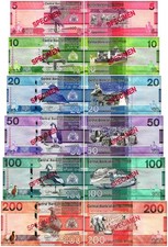 Gambia 5-200 Dalasis 6 Pieces Full Set, 2019, P-37as-42as, UNC, Specimen