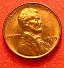 1939-P Lincoln Wheat Cent Penny GEM RED BU From an Original Bank Roll