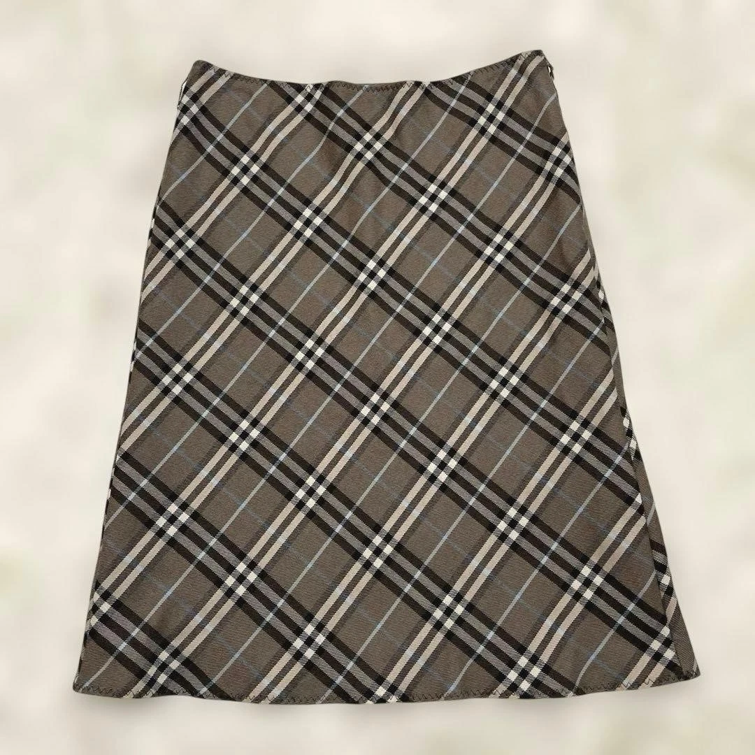 スカート Burberry London Blue label wrap skirt BURBERRY BLUE LABEL Wrap Mini Skirt Nova Check Pleated Size 38