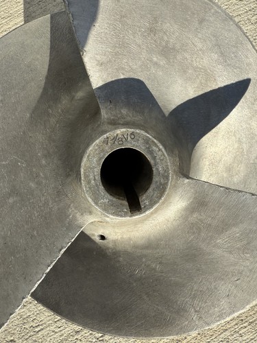 3 Blade 7 3/8 Outboard V6 Jet Impeller Aluminum Steel 424C