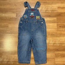 Y2K Thomas and Friends Denim Overalls 24 Months Toddler Vintage Train Embroider