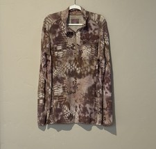 Kryptek Merino Wool Quarter Zip Mens 2XL Brown Highlander Camo Hunting Base