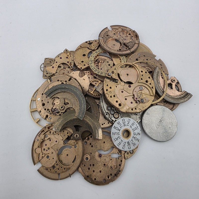 Vintage OMEGA Watch Movement Plates Parts Lot  Automatic Mechanical Swiss 1