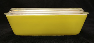 Vintage Pyrex 0503 1.5 quart Yellow Refrigerator Dish With Lid 503-C