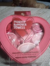 Lifestyle Products 7 Reusable Makeup Removal Towels Pink Heart Case