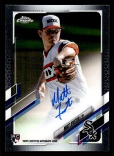 2021 TOPPS CHROME MATT FOSTER RA-MF MINT ROOKIE AUTOGRAPHS CHICAGO WHITE SOX