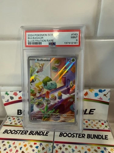 Bulbasaur 143/142 Sv07: Stellar Crown Holo PSA 9 Mint