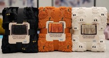 NWT Costco Halloween Faux Fur Throw Blanket Lot of 3 Ghost Cat Pumpkin