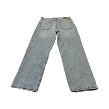 Aeropostale Woman  s 10 High Rise Baggy Light Wash Distressed Jeans