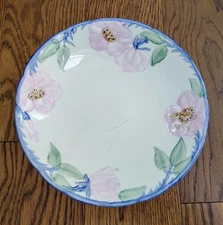 RARE Vintage FRANCISCAN WARE TWILIGHT ROSE FOOTED COMPOTE BOWL DISH PLATE TRAY