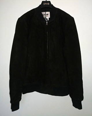 Schott NYC Herren Lederjacke Veloursleder schwarz XL LC3017 Jacke Leder Neu