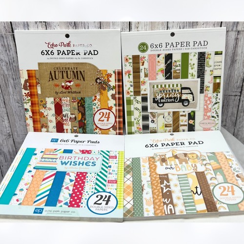 Echo Park OUR BABY Birthday Autumn Spring 6x6 Cardstock Paper Packs Lot of 4