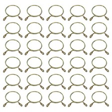 30Pcs 32mm ID 36mm OD Fuel Line Hose Clips 65Mn Spring Clips Clamps Gold