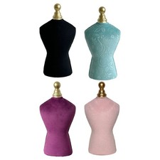 Velvets Jewelry Bust Stand for Necklace Exhibition 18x34.5cm Retail Display Unit