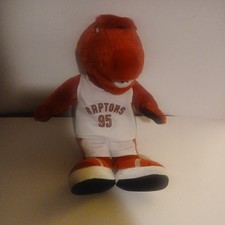 Toronto Raptors Basketball The Raptor Red Velociraptor 13” Mascot #95 Ganz Plush