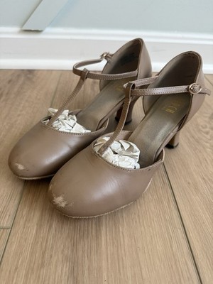 Bloch Ladies Tan Split Flex Leather Character Shoes size 9.5