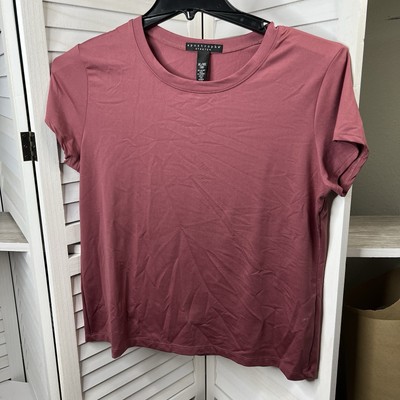 NWT Apostrophe Sears Women s Basic Stretch T-shirt  Tuscan Rose  Misses XL 18