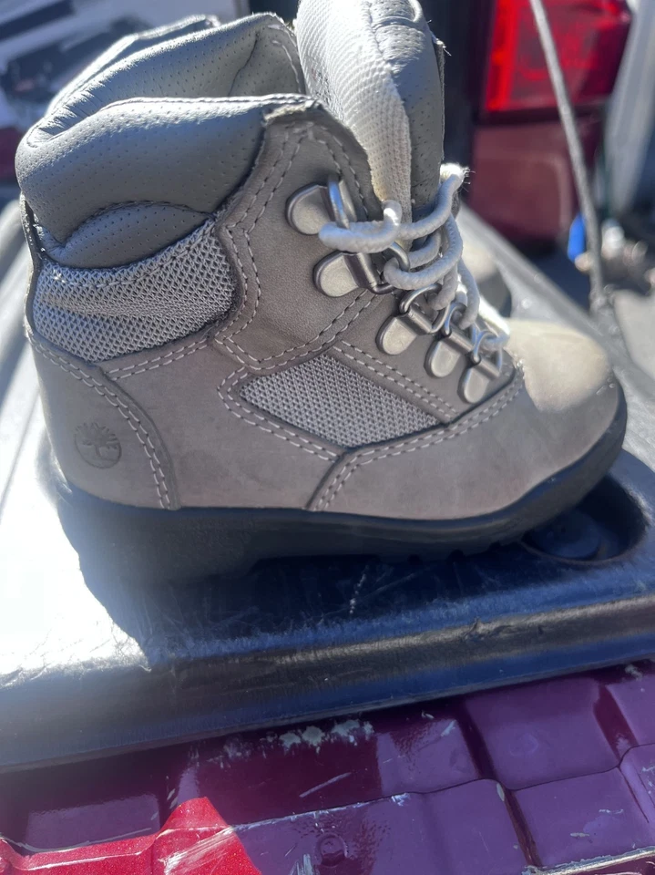 Timberland Premium Medium Grey Nubuck Boots Toddler Size 8 - Image 4 of 4