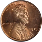 1919-P Lincoln Cent ICG MS65 RD Full Red Gem Strong Strike