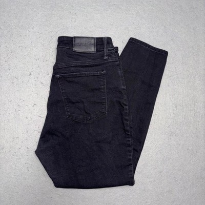 Lucky Brand Jeans Womens 14/32 Black Super High Rise Curvy Skinny Stretch
