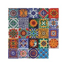 24Pcs Tile Stickers 7.87x7.87 Inch Bohemian Style Peel and Stick Tile Sticker...