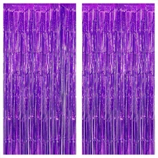 KatchOn XtraLarge Purple Backdrop Curtain - 72"W x 98.4"L (Pack of 2), 
