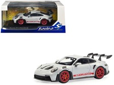 2023 Porsche 911 (992) GT3 RS Ice Gray Metallic with Pyro Red Stripes 1/43