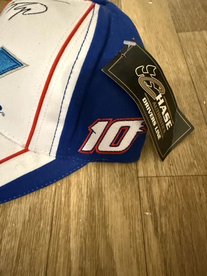 Sombrero autografiado Scott Riggs #10 NASCAR Valvoline Chase Foto 3 de 4