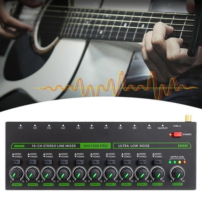 Audio Mixer DJ Mixer 10 Input Sound Mixing Sound System zum Singen Bass