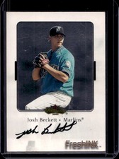 2000 Fleer Showcase Josh Beckett Fresh Ink Auto Pirates