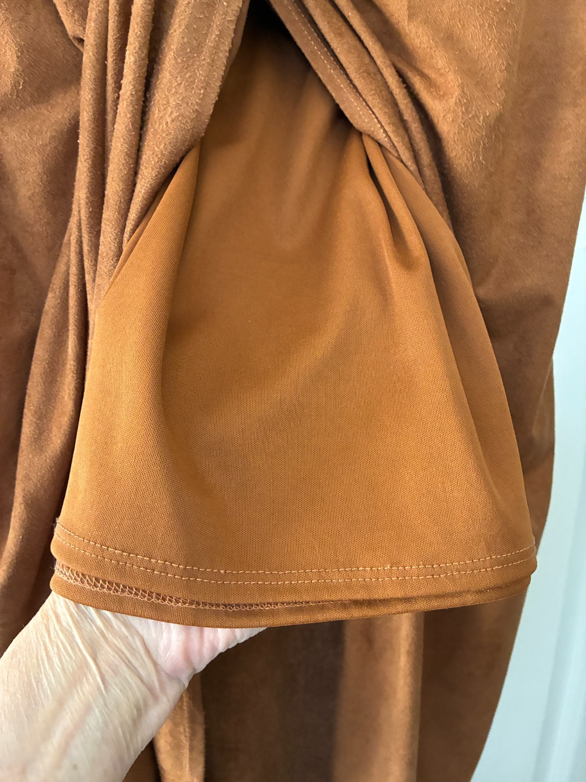 Rue 21 Solid polyester pull on skirt - Large/Choc… - image 4