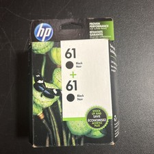Brand New Expired 2 Pack Genuine HP 61 Printer Black Ink Exp Jul 2021 OEM