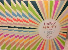 RSVP BIRTHDAY GREETING CARD New w/Envelopes LOT 7 CARDS HAPPY HAPPY a very"