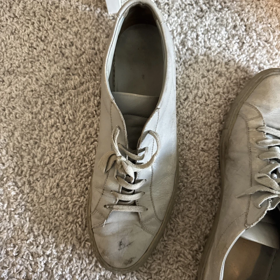 Common Projects Original Achilles Low Grey Mens 44 11 Italy Made Sneakers Shoes - Image 4 of 4