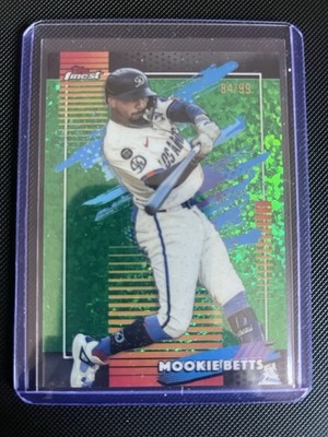 2026 Topps Finest Baseball 129 Mookie Betts Uncommon Green X-Fractor #50/99