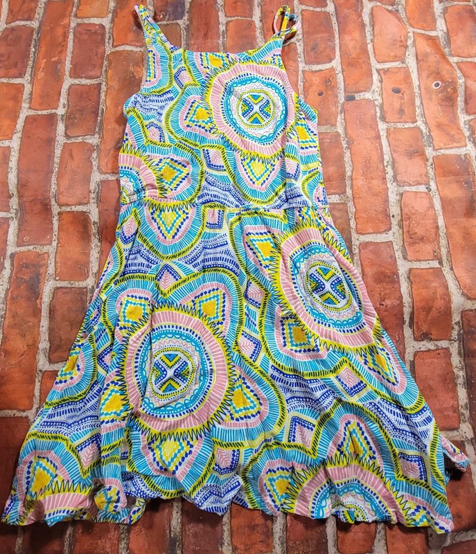 Crazy 8 Geometric Girls Summer Dress Size 7/8 7 8 Sleeveless