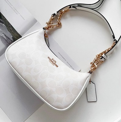 NWT COACH Teri 2Way CA548 Shoulder Bag Signature Coated Canvas
