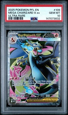 2025年ポケモンカード MEGA CHARIZARD X ex PSA10 PSA 10 🔥🔥 2025 Pokemon Mega Charizard X ex 109/094 Full Art