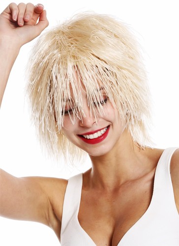 Wig Women Men Carnival Shaggy Wild Voluminous Goblin Clown Blonde - Picture 3 of 4