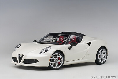 AUTOart 1/18 Scale Alfa Romeo 4C White Diecast Car Model | eBay