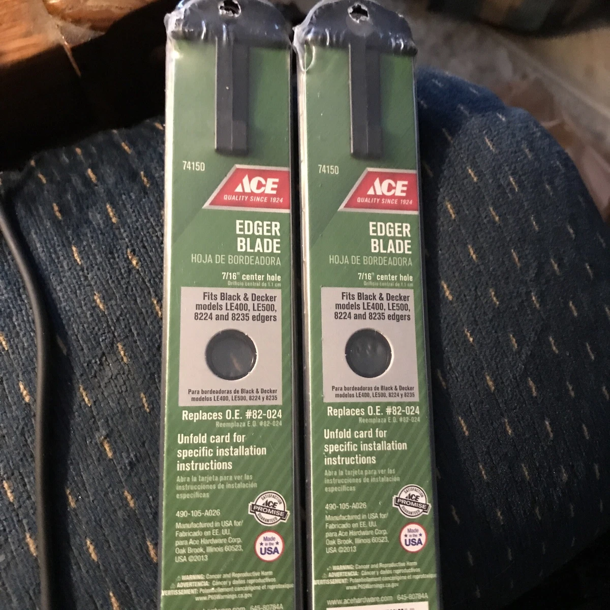 Lot of 2 Ace Edger Blade 74150 Black Decker LE400 LE500 8224 8235