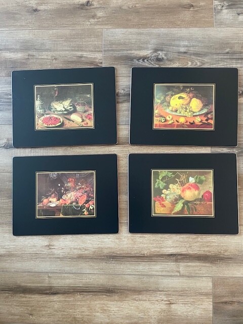 Lady Clare Still Life Set of 4 Placemats. New in Box.